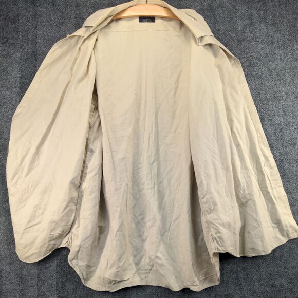 Gitman Bros. For Rochester Dress Shirt Mens 18.5-36 Tall Long Sleeve Tan Cotton - Picture 5 of 16